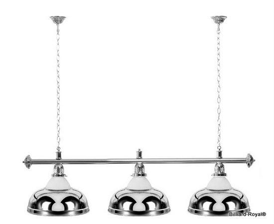 Billardlampen-Silber-Glas