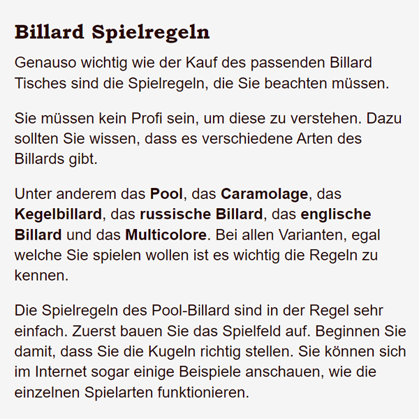 BillardQueues aus  Nordrhein-Westfalen