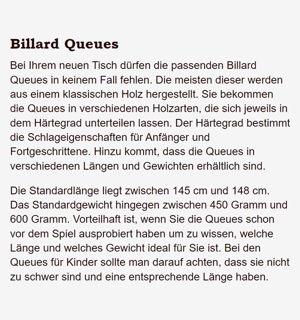 Billardplatten für  Stuttgart