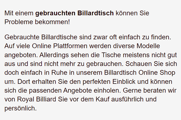 Billardregeln für 31134 Hildesheim