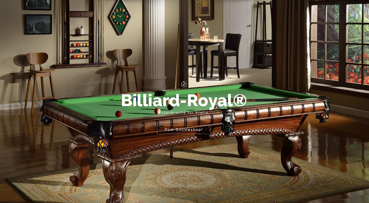 Billardtisch Stuttgart « Billiard-Royal® » Pool, Zubehör Onlineshop