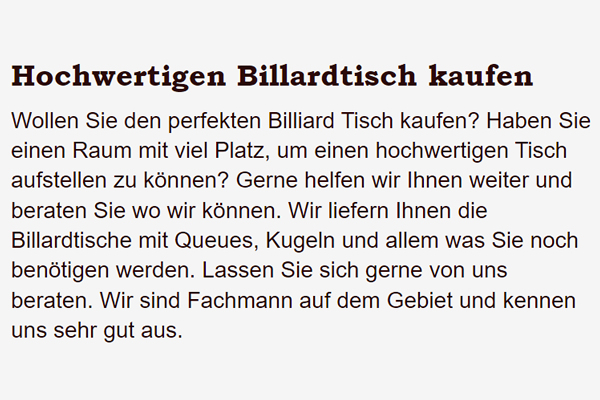 Billardtische-gebraucht für  Filderstadt