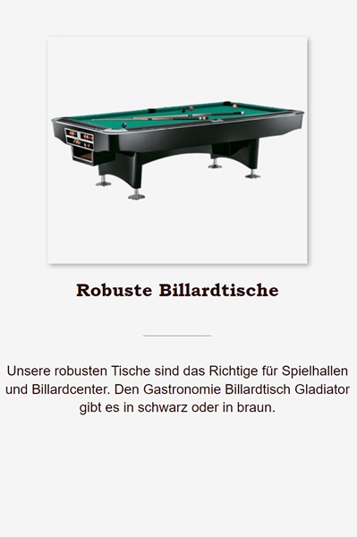 Robuste-Billardtische aus  Stuttgart